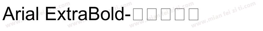 Arial ExtraBold字体转换